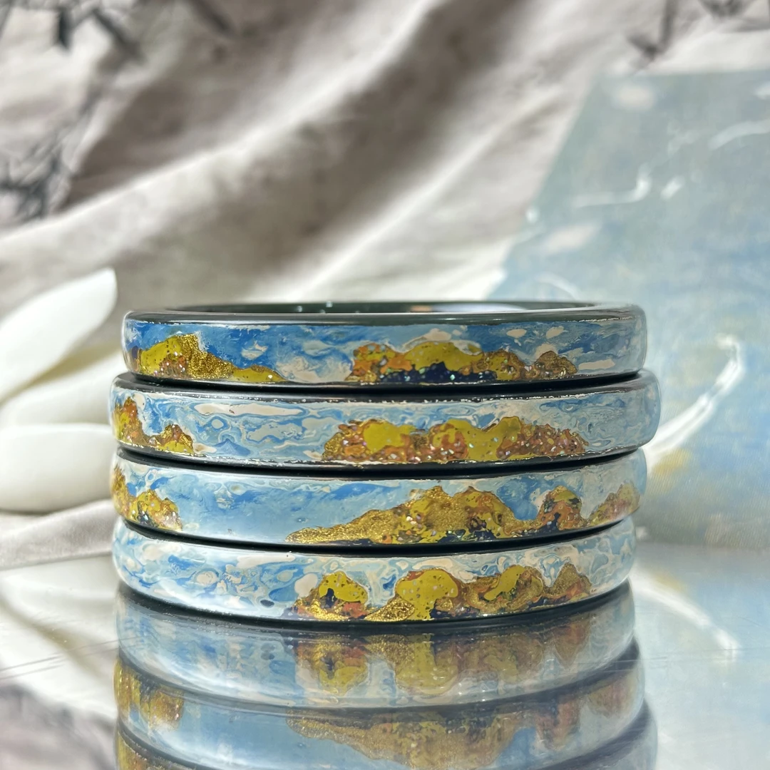 非遗漆器天然大漆手镯日照金山纯手工非木质大漆手镯店铺多样性发