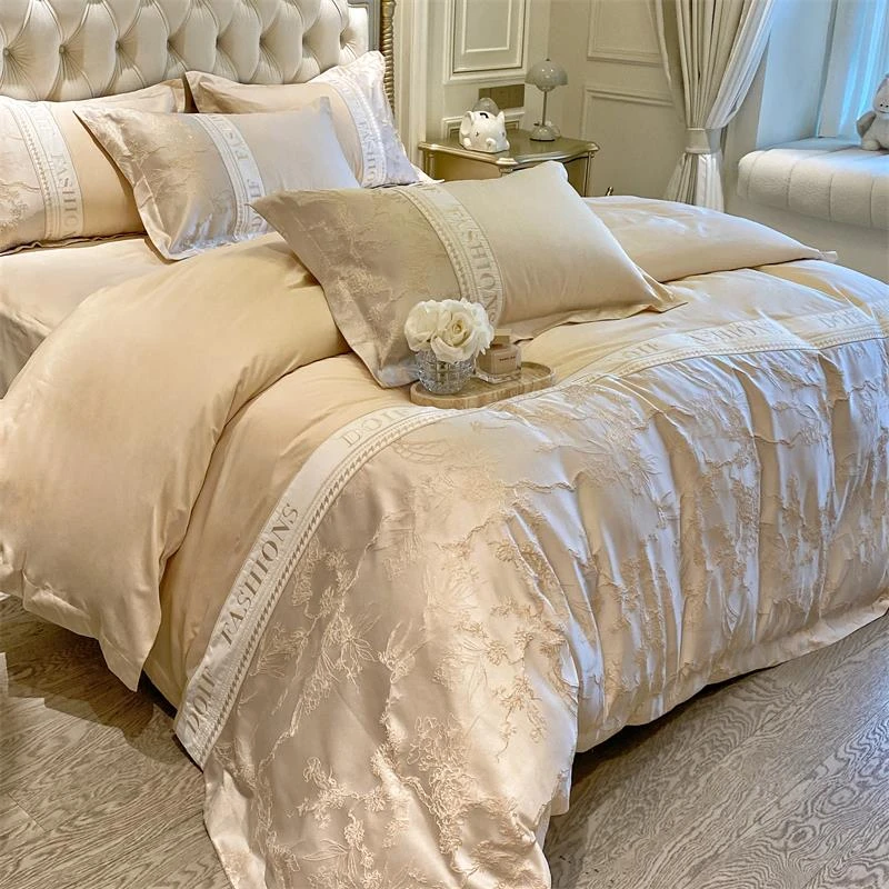 水星家纺适用A类高级感床上四件套床单被套柔软裸睡轻奢纯棉床品2