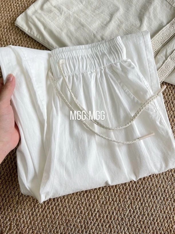 MGG 《云朵漫行》蕾丝花边空气感弯刀裤