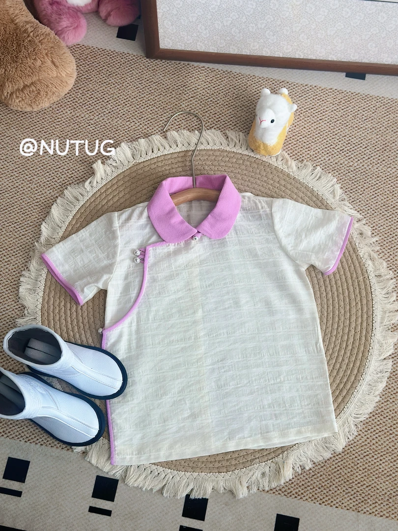 蒙元素蒙古包棉麻防晒儿童短袖T恤