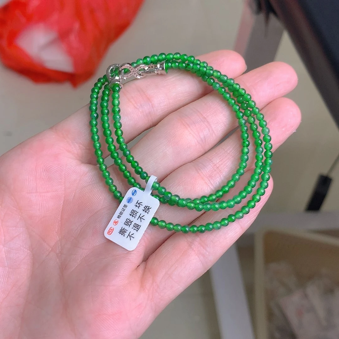 翡翠项链未镶嵌天然