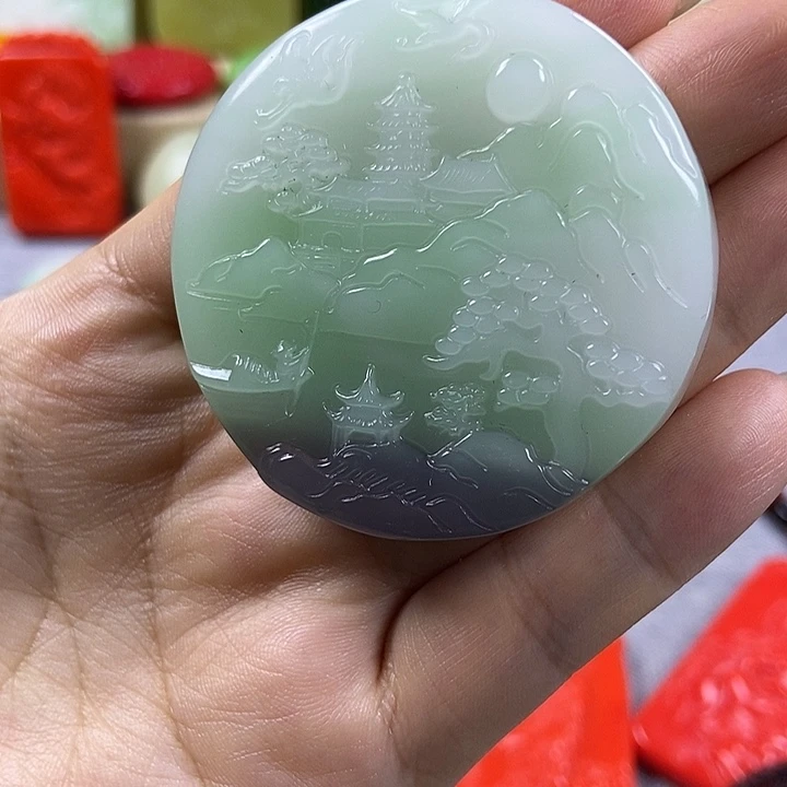 天然玉石未镶嵌一物一拍