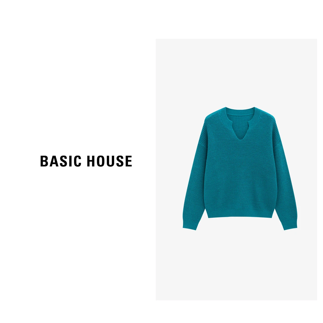 Basic House/百家好时尚休闲女士百搭设计毛衣-B0625B5LOZ2