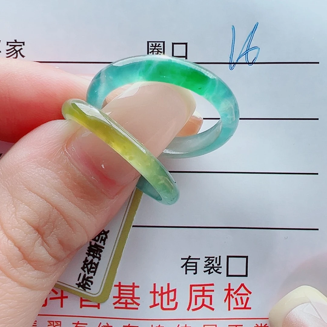 未镶嵌戒指翡翠p***r戒圈