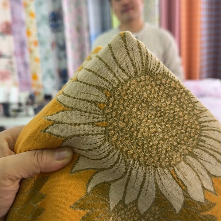 棉棉双层纱向日葵标准四件套