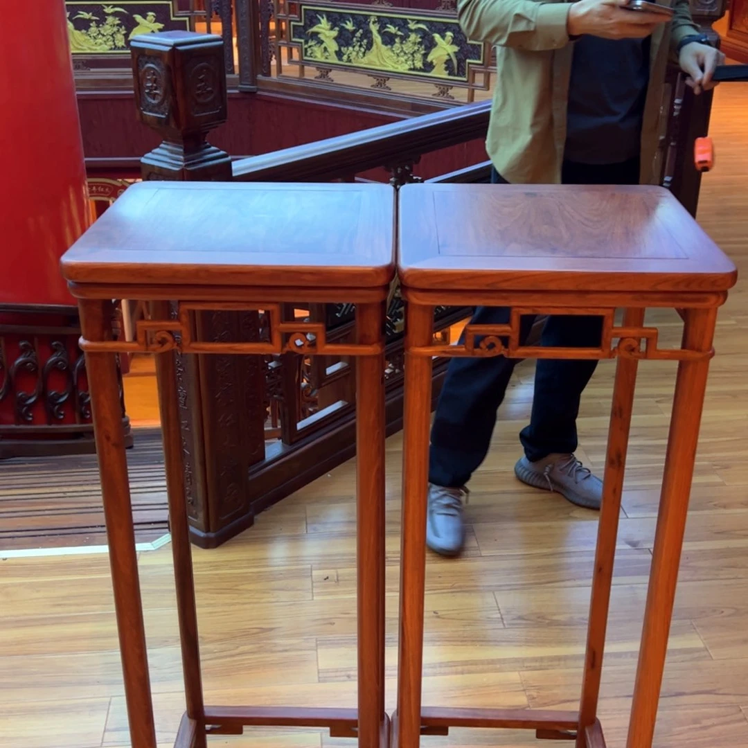 花梨木类家具积***！一对花架