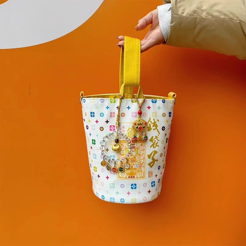 灵隐钱袋子布袋同款挂件汽车包包钥匙扣挂件2025新款车内装饰