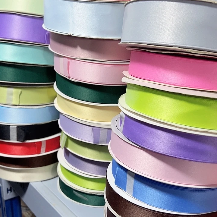 亮光棉带正粉大红浅紫牛仔蓝4的2.5的各25码，0.6的各50码