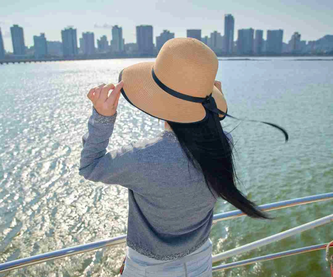 赫本风大帽檐优雅拍照度假日常遮阳防晒开叉蝴蝶结渔夫帽