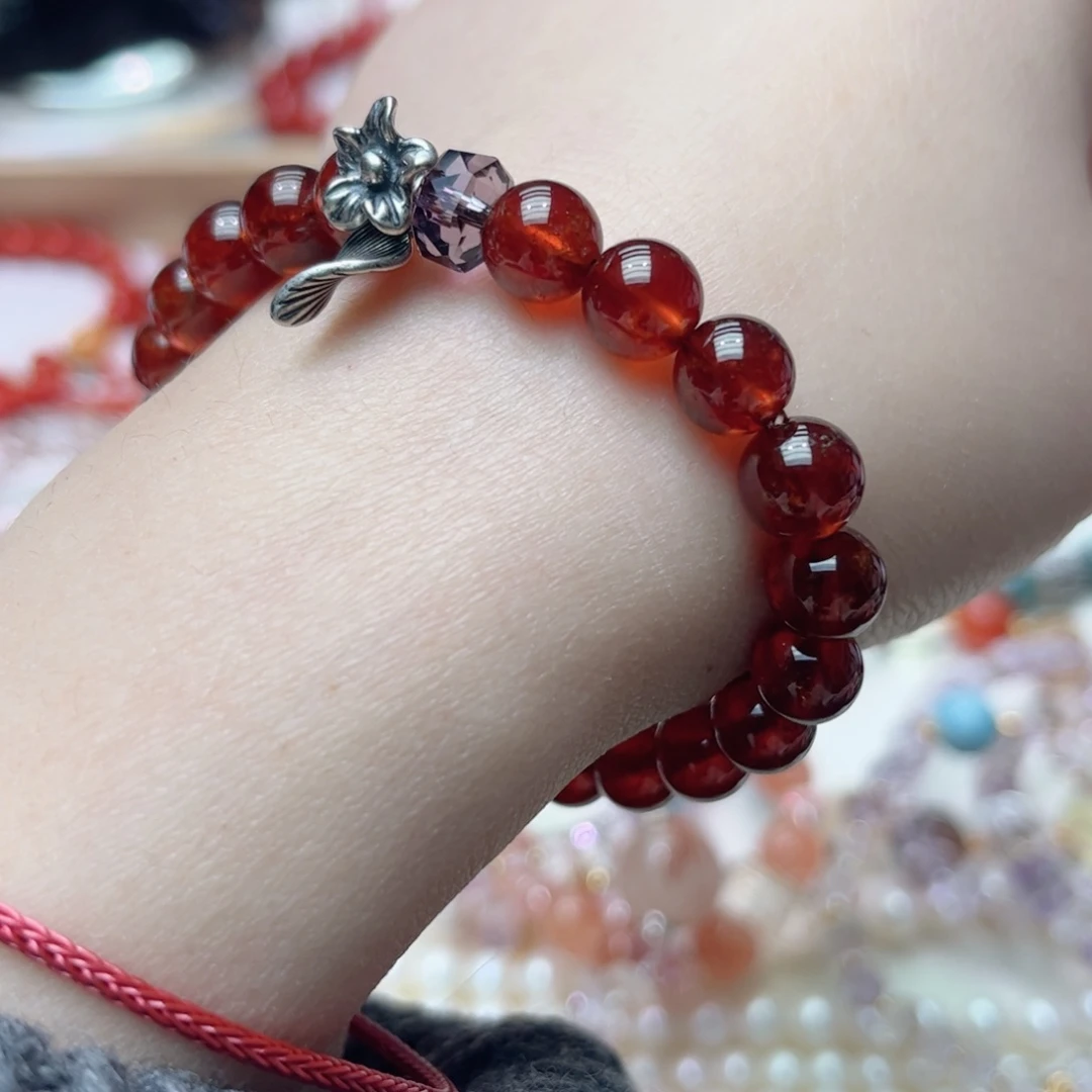 未镶嵌手链水晶石榴石手链