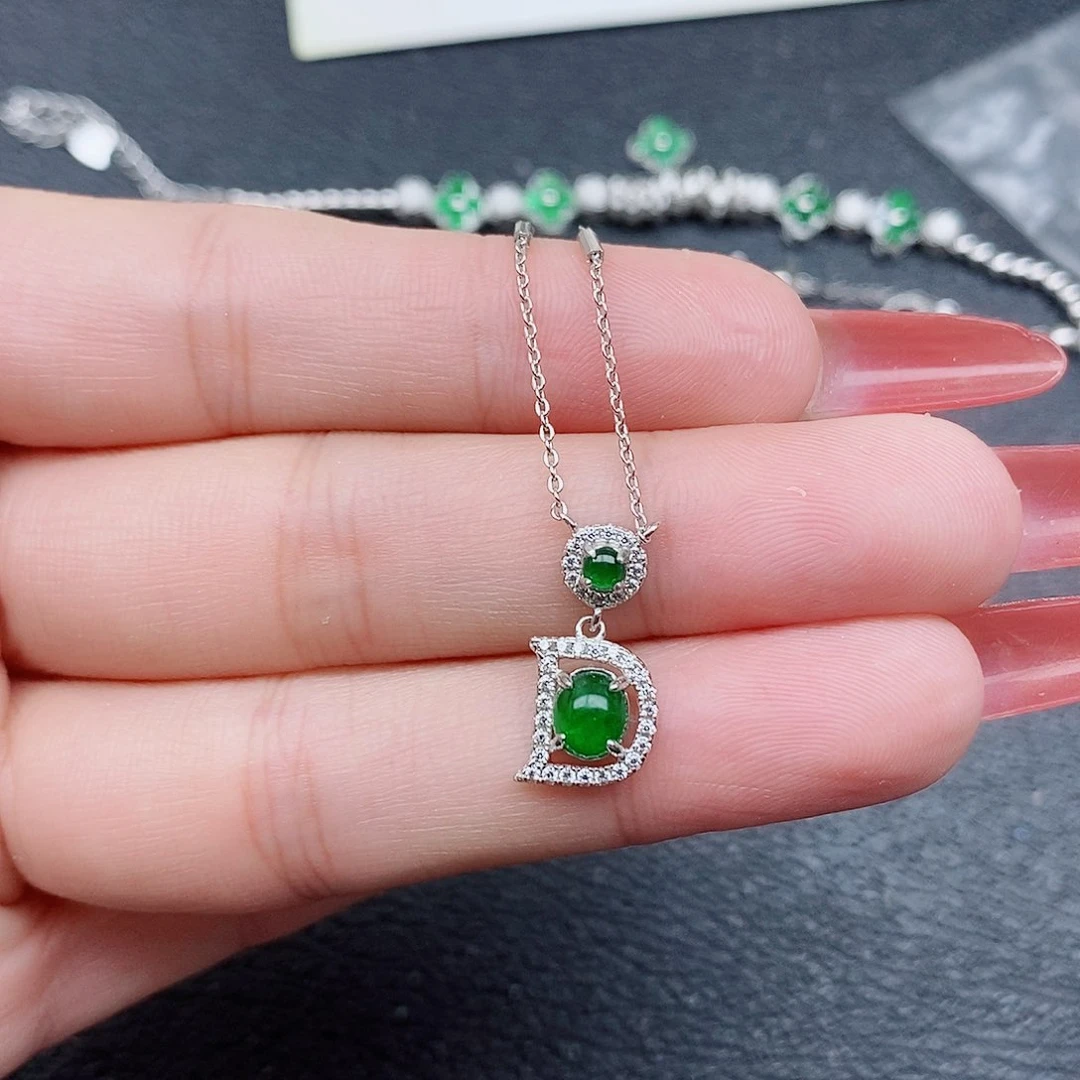 翡翠戒指银S925镶嵌11111111