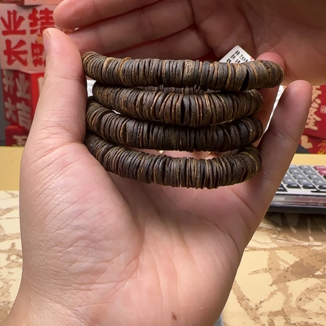 沉香手串白棋沉水片珠多样性发货1条12克