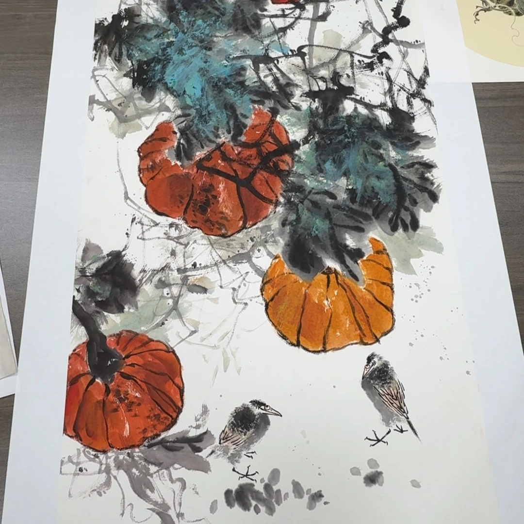 国画白羽老师三尺