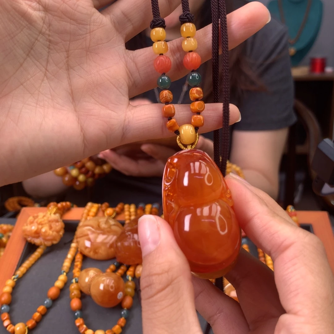 蜜蜡颈饰未镶嵌天然