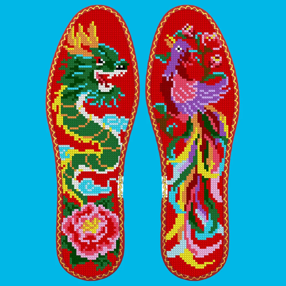 43码小格十字绣鞋垫结婚款8可选花样(直播间福利）