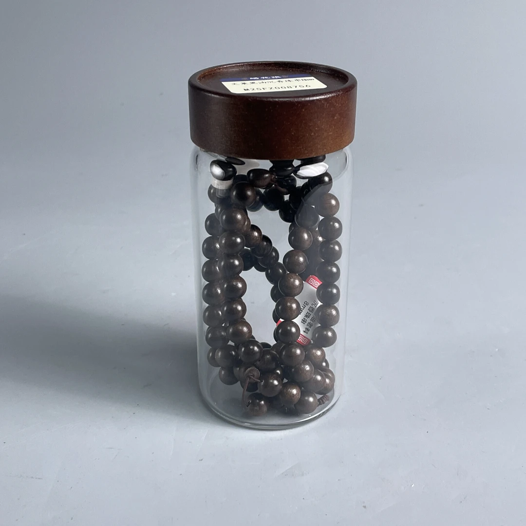 沉香 文莱黑油沉香珠串8mm-M25FZ008756-100
