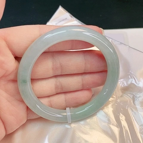 【闪购商品】翡翠手镯未镶嵌圆条54.2
