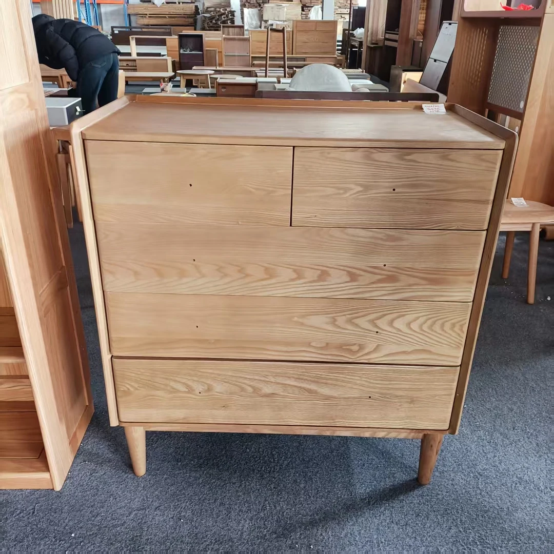 890*450*960MM微瑕白蜡木实木斗柜置物柜玄关柜北欧斗橱客厅