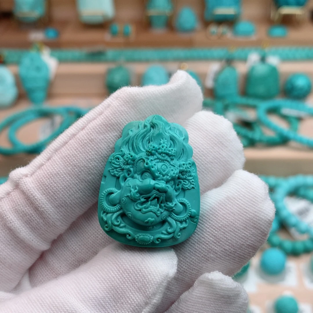 未镶嵌绿松石珠宝奇石23mm