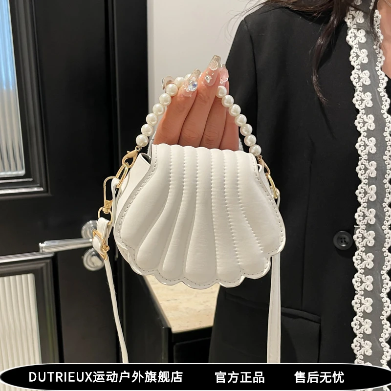 唯美潮流个性包包女2025春夏新款时尚单肩包简约百搭斜挎包贝壳包