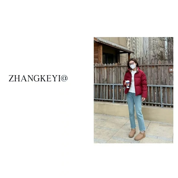 【张可以专属】2024年白鹅新款时尚立领休闲保暖冬季女款鹅绒4011