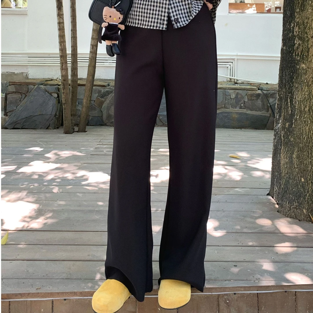 SUNCC自制 魔法裤 藏胯神裤遮肉显瘦秋冬直腿弹力百搭休闲小黑裤
