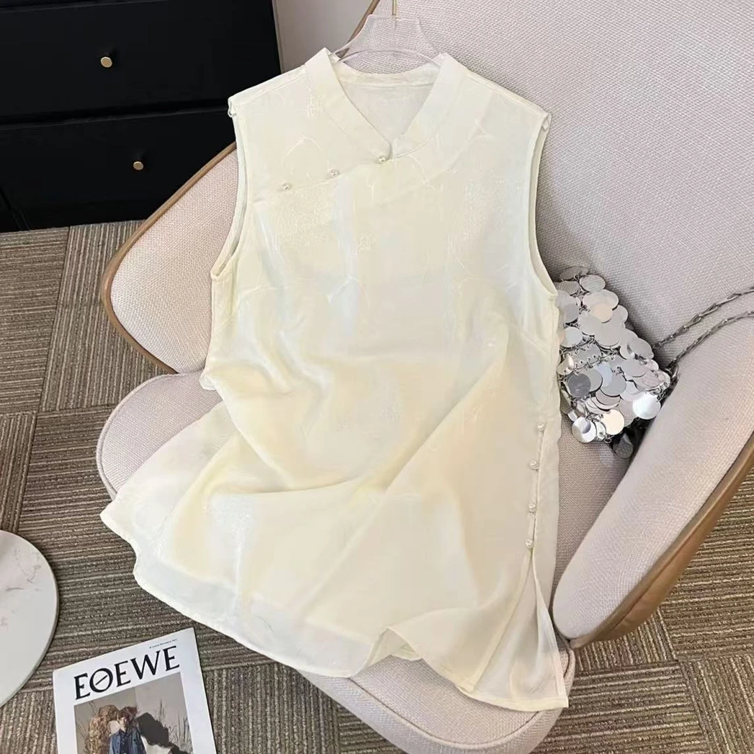 【清秋】新中式奥黛国风小众轻奢百搭休闲时尚ins穿搭衬衫上衣519