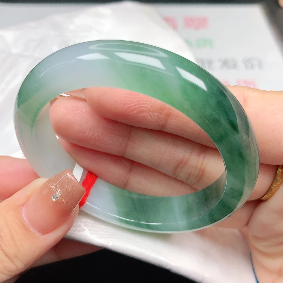 未镶嵌手镯翡翠52正圈