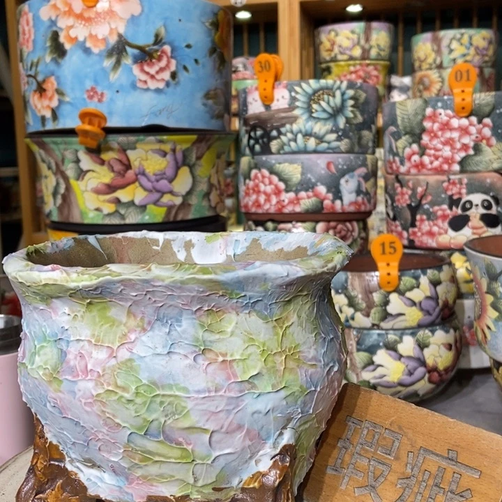 红陶景德镇艺术手绘作品