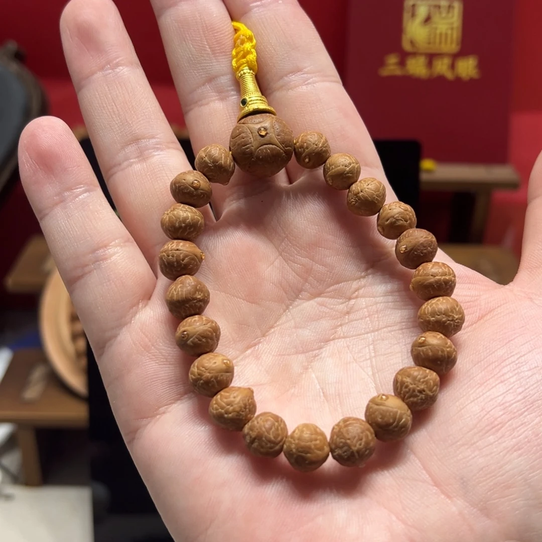 手串凤眼菩提9.6-10.1mm尼泊尔凤眼菩提去年籽
