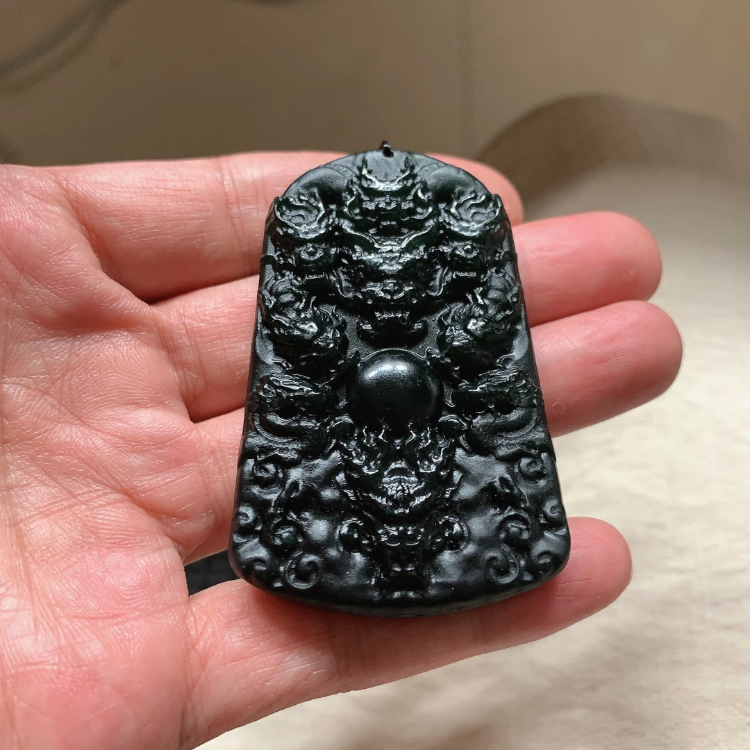 天然缅料a货 九龙挂件675