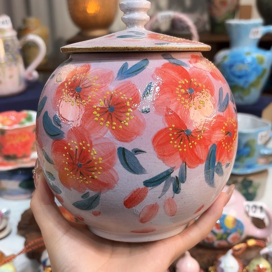 景德镇手绘高温釉下彩陶瓷茶具