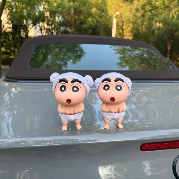 2025新款洗澡小新汽车尾部车载饰品个性装饰