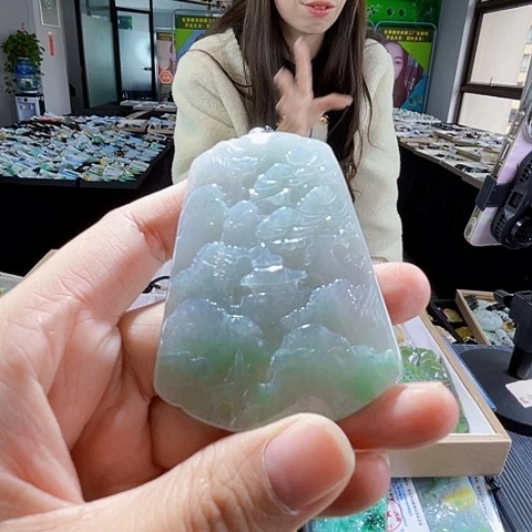 翡翠未镶嵌项链翡翠
