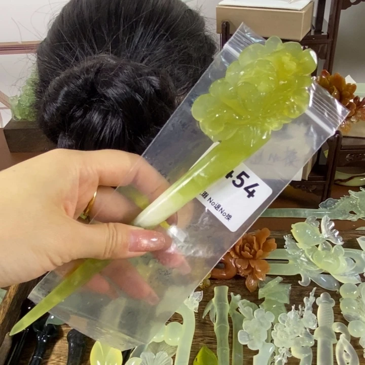 蛇纹石玉未镶嵌发饰