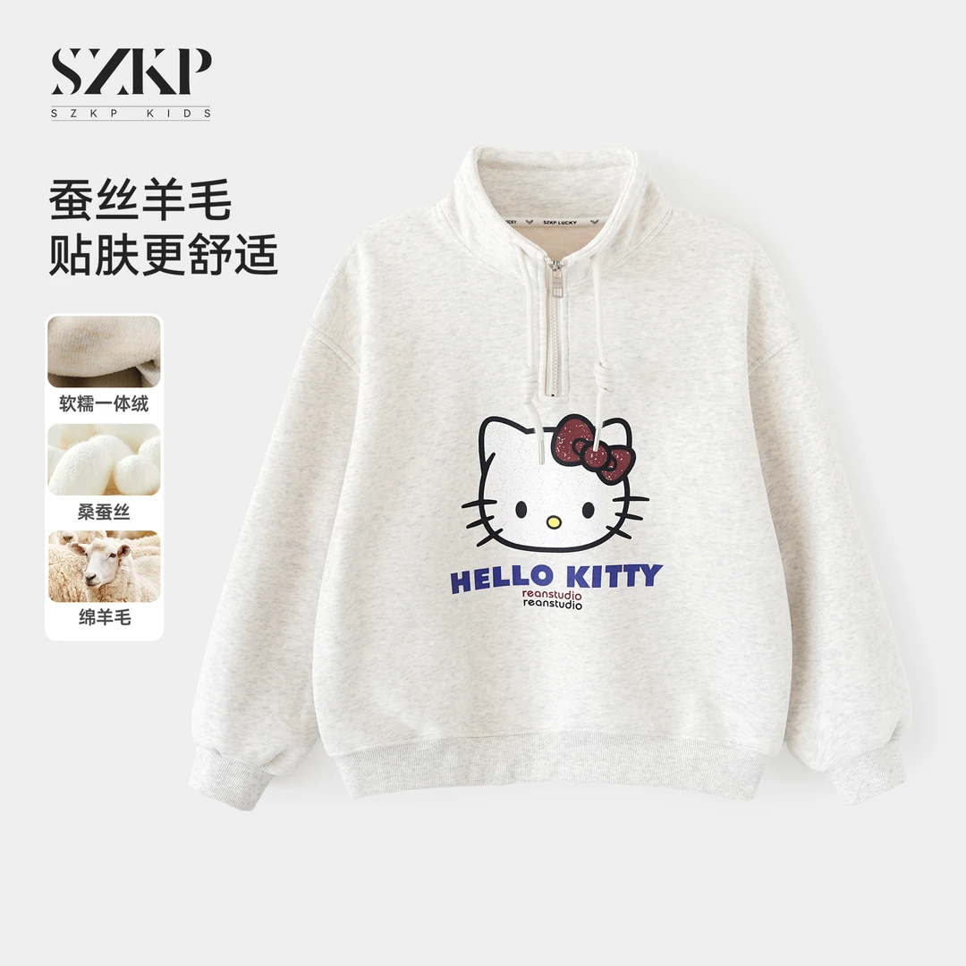 SZKP冬季新款女童装保暖上衣中大童休闲时尚儿童卫衣YNYD556523