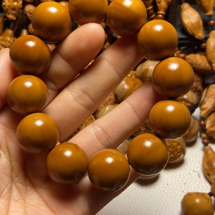 【闪购商品】橄榄核手串/手链改**去正圆光珠1.9