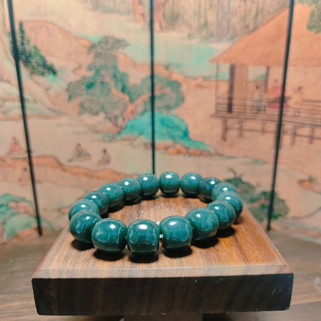 J和田玉桶珠手串（卡14）1110