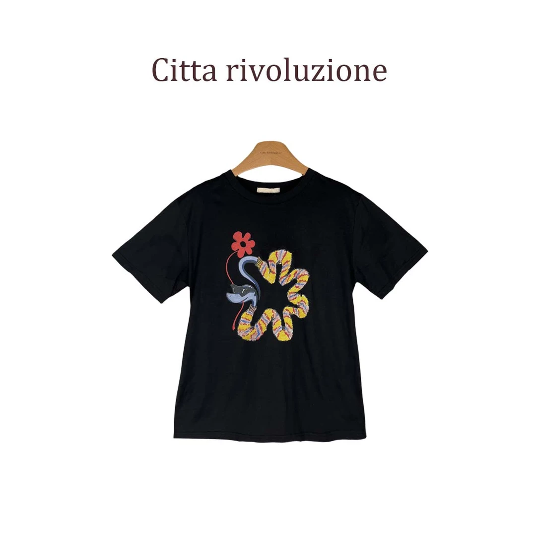 二五早春意大利客单玛尼家蛇年限定两色T恤181