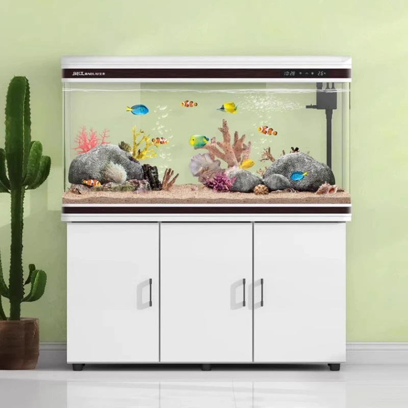 闽江鱼缸家用小型玻璃缸桌面生态造景水族箱懒人免换水客厅金鱼缸