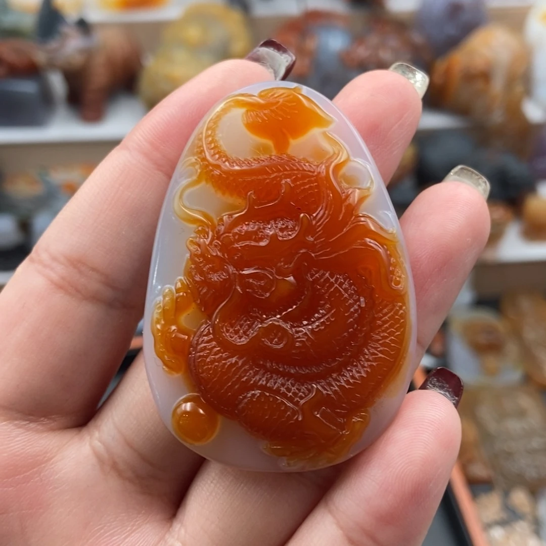 玛瑙/玉髓项链未镶嵌ღ****