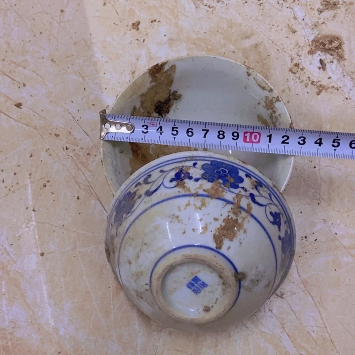 摆件2个12.5厘米芙蓉花碗景德镇