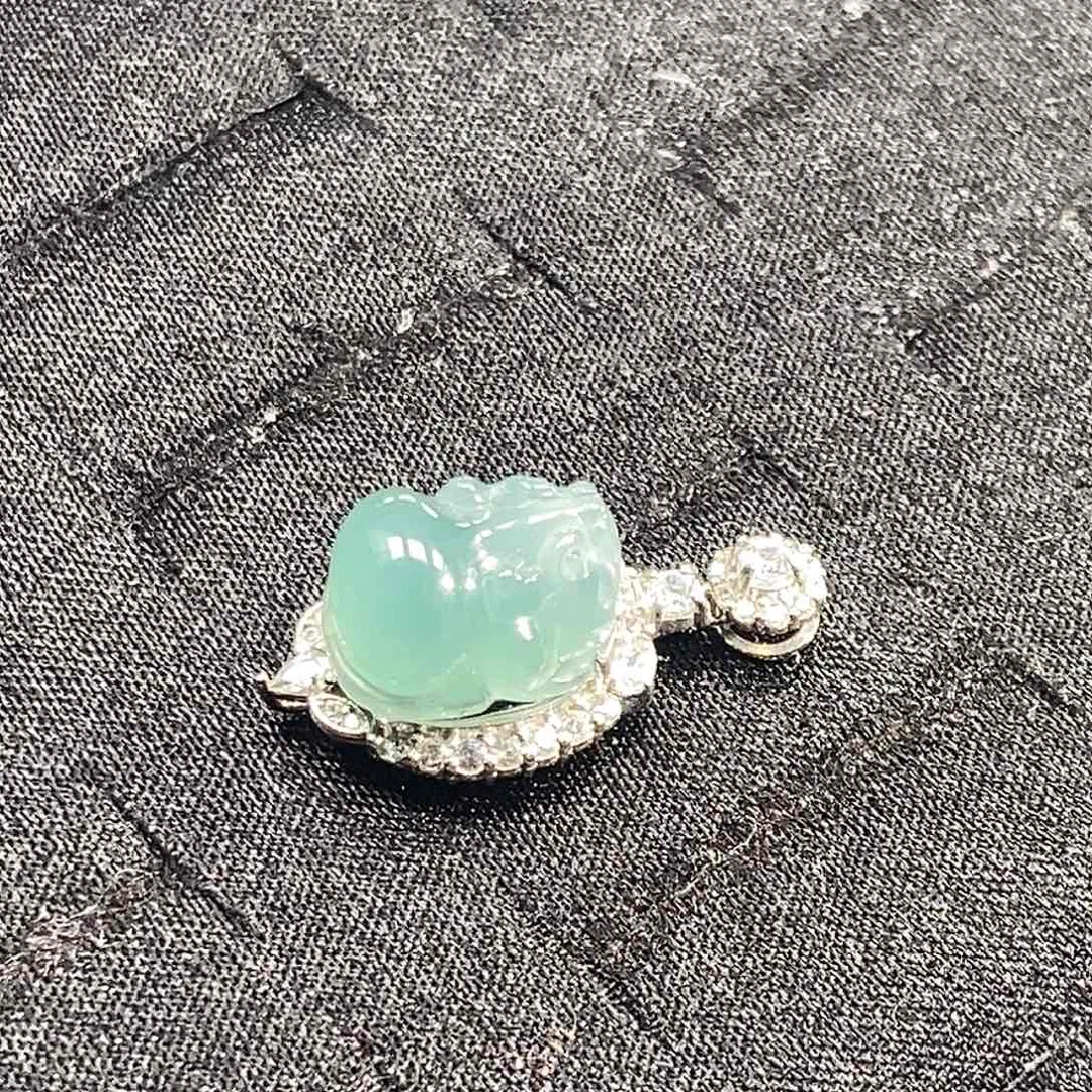 翡翠银S925镶嵌颈饰