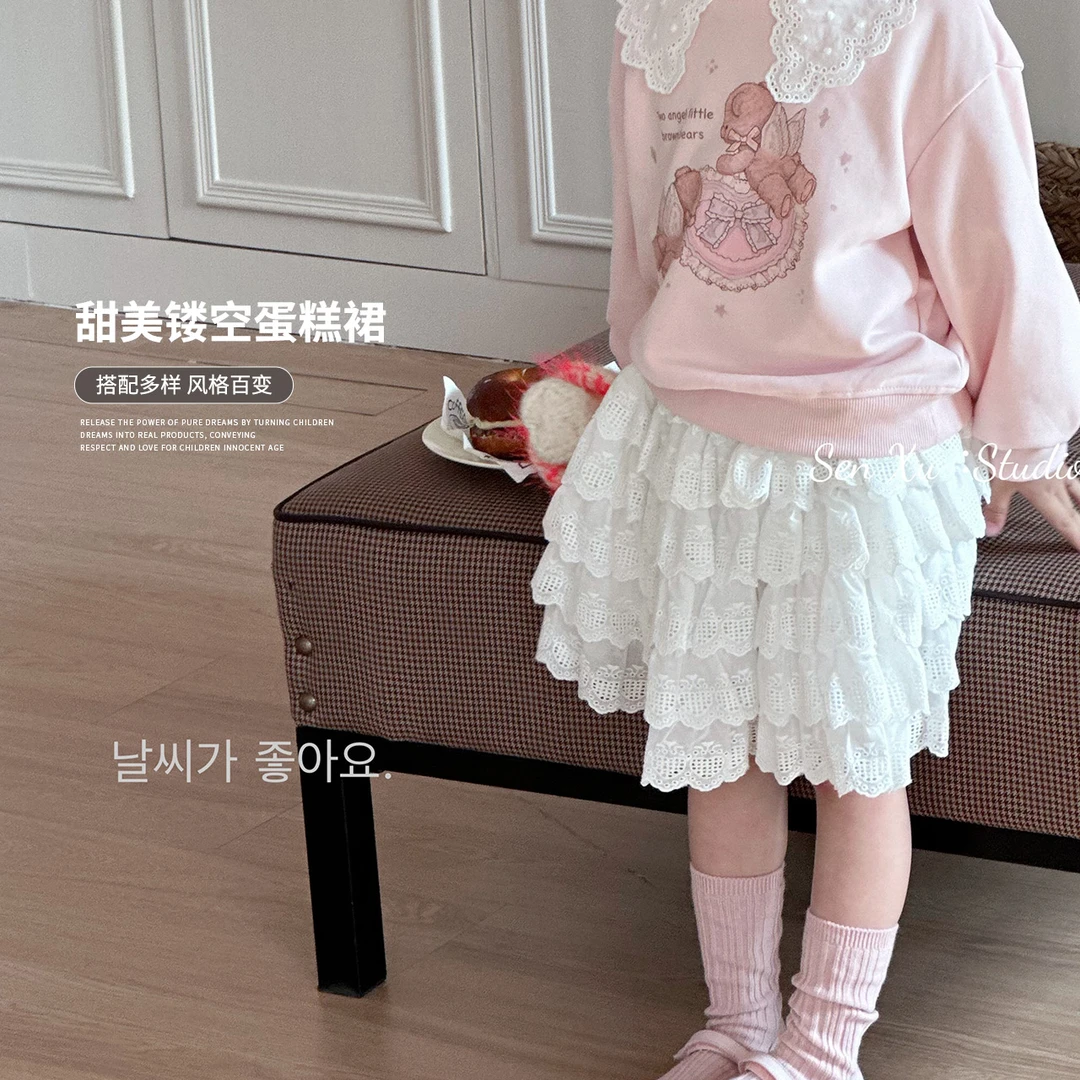 【森许】春季女童花边蛋糕裙-596