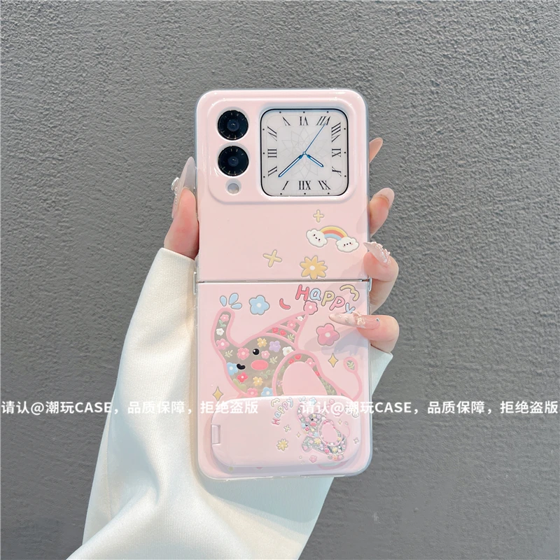 透明折叠壳适用华为荣耀/OPPO/VIVO/小米/三星华为novaflip手机壳