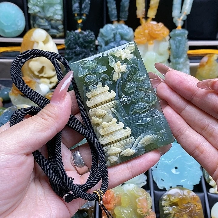 蛇纹石玉颈饰未镶嵌❀*哥