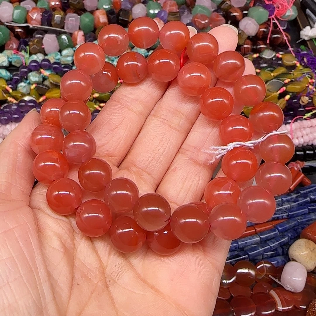 玛瑙/玉髓合金珠宝半成品南红单圈10mm一条02
