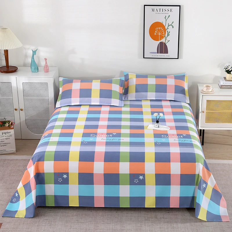 亲肤通用四季合格级宿舍单人床单斜纹榻榻米老粗布学生宿舍老粗布