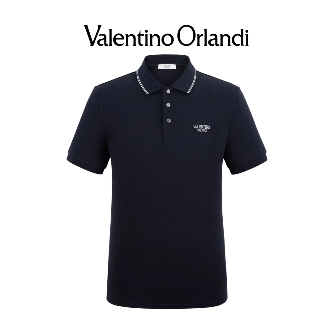 Valentino orlandi男士夏季时尚休闲百搭简约短袖polo衫