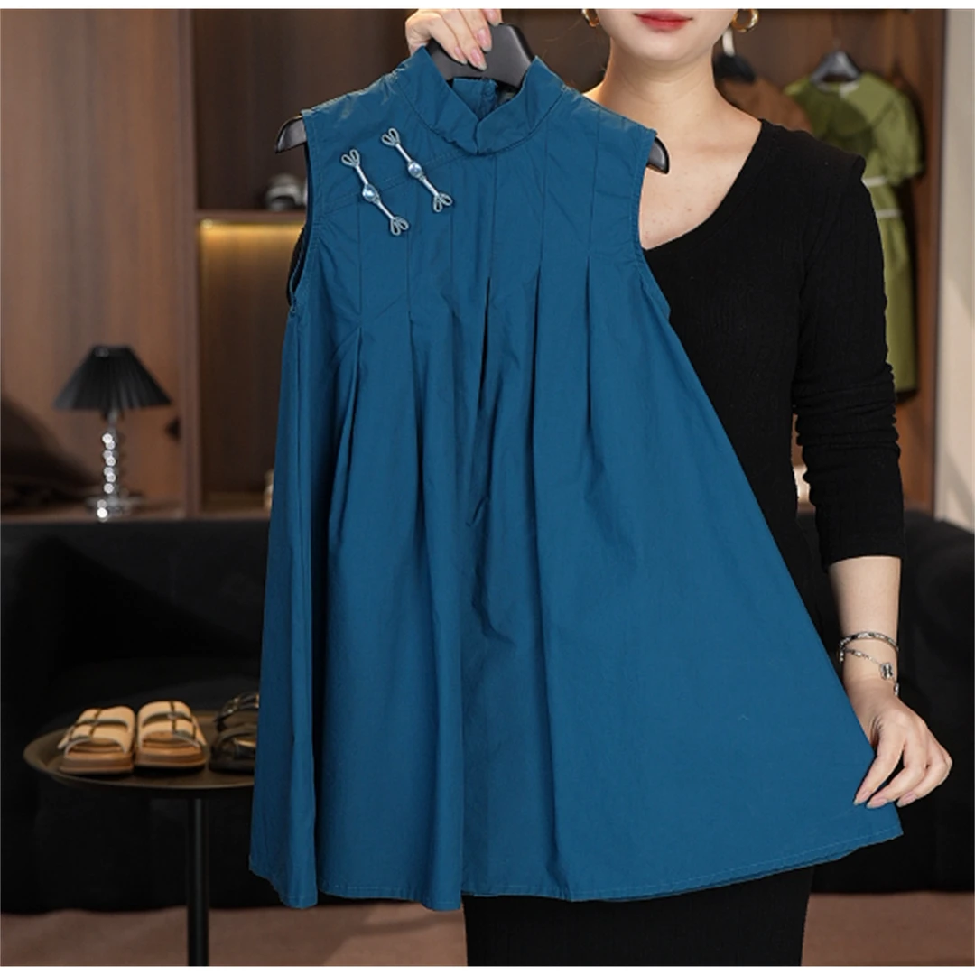 【CW】小众原创 复古休闲国风连衣裙“盘扣”QZ